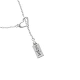 Inspire Heart Lariat Charm Necklace [Jewelry]