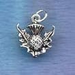 Celtic Jewelry Scottish Thistle Charm Sterling Silver