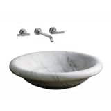 Kohler K-2333-WH NatureFtS Chemistry: Botticelli Vessels Countertop Lavatory, White Carrara Marble