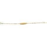 14K Yellow Gold Child's I.D. Figaro Bracelet-