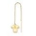 14K Kansas City Chiefs Jersey Threader Earrings - NF1008