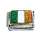 Clearly Charming Ireland Flag Italian Charm Bracelet Link