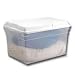 SET OF 6 HI-TOP CLEAR BOX 16.5 GAL- WHIT