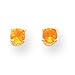 14k 3mm Citrine Birthstone Childrens Earrings