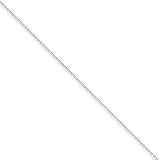 14k Gold White Gold .5mm Solid D/C Cable Chain 14 Inches