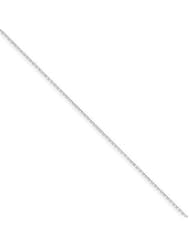 14k Gold White Gold .5mm Solid D/C Cable Chain 18 Inches