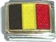 Clearly Charming Belguim Flag Italian Charm Bracelet Link