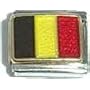 Clearly Charming Belguim Flag Italian Charm Bracelet Link