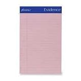 AMP20754 Perforated Pads,Jr. Legal,50 Sh/Pad,16lb.,5"x8",Dusty Rose.