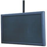 Str Col Ceiling Mount, Univ Sec Blk, with cp