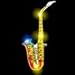 Flashing Saxophone L.E.D. Blinkie Pins, Buttons, Broaches And More.