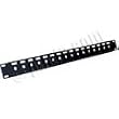 19inch 16 Port ST/FC Fiber Bulkhead Unloaded Patch Panel, Black 1U