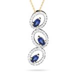 Tanzanite Pendant - 0.60 Ct Diamond & Tanzanite Pendant