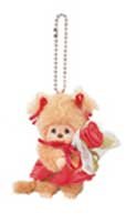 Monchhichi Flower Garden Costume Keychain Rose