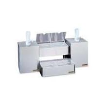San Jamar P9825 Stainless Steel Pump and Condiment Tray Center, 26-1/8" Width x 14-3/4" Height x 12" Depth