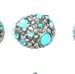 Improving Lifestyles Ring Adjustable Multi Stone and Crystal Turq Blue