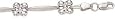 14K white Gold Forget-Me-Not Necklace or Bracelet 5mm wide