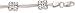 14K white Gold Forget-Me-Not Necklace or Bracelet 5mm wide