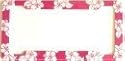 Tropical Flowers Hibiscus Plastic License Plate Frame (Rose Pink)