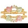 10k Yellow-gold Black Hills Gold Ladies Solitaire Ring Wrap/diamonds Size 7