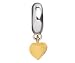 LovelinksĀ® by Aagaard - RETIRED Sterling Silver Bead with Dangling 14kt Gold Heart For Charm Bracelets