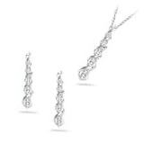 1 2 Ct Diamonds Jewelry Set in 14K White Gold