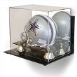 BCW Deluxe Acrylic Mini Helmet Holder Display - With Mirror & Wall Mount - Football Helmet, Goalie Mask, Racing Helmet - Sports Memoriablia Display Case - Sportscards Collecting Supplies
