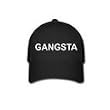 GANGSTA - Black Baseball Cap / Hat One Size Fits Most