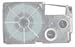 Label Tape, Iron-On, Black on White, 18mm