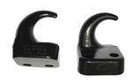 Rugged Ridge Black Powder Coated Trim Accessories Tow Hooks Jeep Wrangler 1997 to 2006 (YJ) Front Tow Hooks- Pair