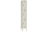 Lyon Locker Three Tier 12x15x24 3 Door Assembled Putty
