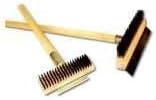 Thunder Group Heavy Duty Wire Brush with Scraper and Long Wood Handle, 27-Inch by food service warehouse