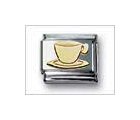 Coffee Cup No Color Classic Gold, Italian Charm by Nomination Charms