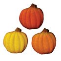 Fall Halloween Shimmer Pumpkins Sugar Decorations Cookie Cupcake Cake 12 Count