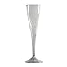 Classicware CWSC5 Plastic 5 oz Clear Stemware Champagne Flute Glass (10 Packs of 10)