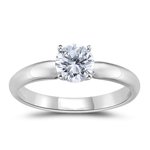 1/2 Carat Platinum Four Prong Diamond Engagement 