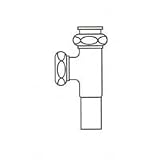Chrome End Outlet Tee, 1 1/2
