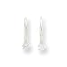 14k White Gold Leverback 3mm CZ Childrens Earrings