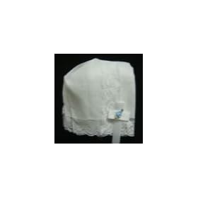 Wedding Bells Irish LInen Baby Bonnet with poem