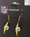 Pittsburgh Steelers Diamond Shaped Dangling Earrings