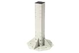30H Steel Post W/ Fixed Base- Beige