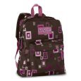jansport superbreak chocolate chip pink brown school backpack  more detail click!