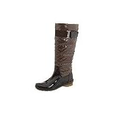 Aquatalia by Marvin K. Boogie | Ladies Pull-on Boots Brown Patent w Quilt by Aquatalia Marvin K.