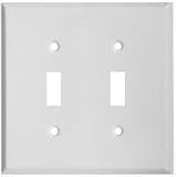 STANLEY HARDWARE White Double Switchplate