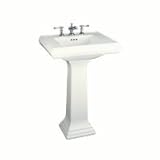 Kohler K-2238-8 Memoirs Pedestal Lavatory, White Kohler K-2238-8 Memoirs Pedestal Lavatory, White