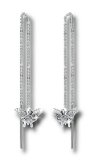 Thread Earrings :: THQBABYBFSSSIR, Sterling Silver Thread, Imitation Rhodium plated Butterfly