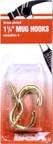 Ms. 1 1 / 4 Brass Plate Mug Hooks 4 CT (Pack of 3)