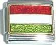 Clearly Charming Hungary Flag Italian Charm Bracelet Link