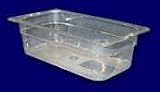 Clear Top Notch Food Pan Third Size - 4'' deep Clear