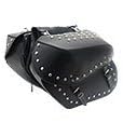 Leather Motorcycle Saddlebags Slanted 18WX13HX6.5D SD4411Studs